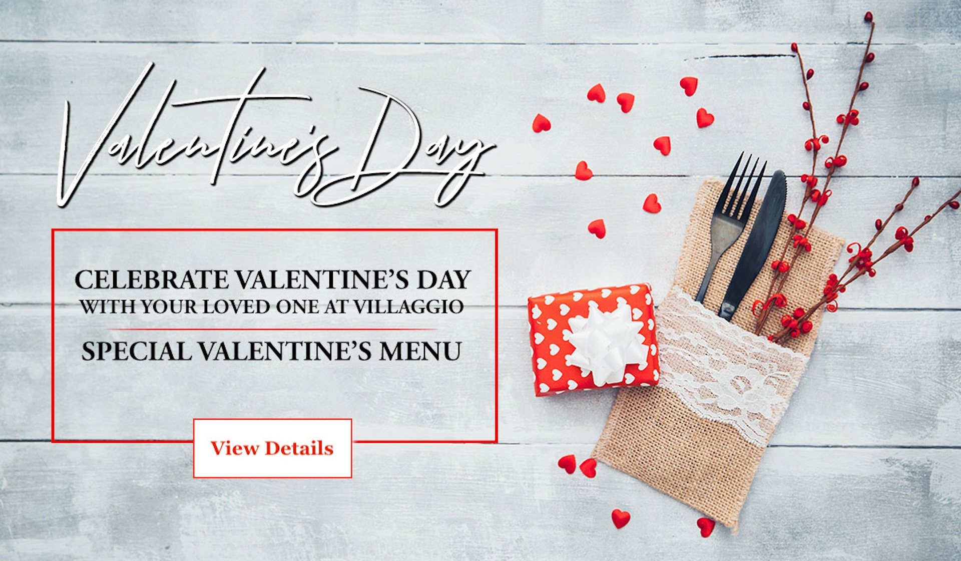 Valentine's Day Menu