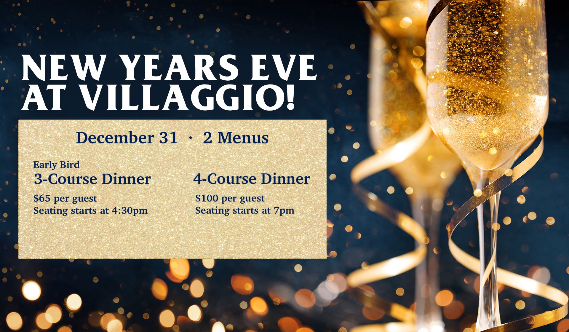 View Villaggio's New Year's menu