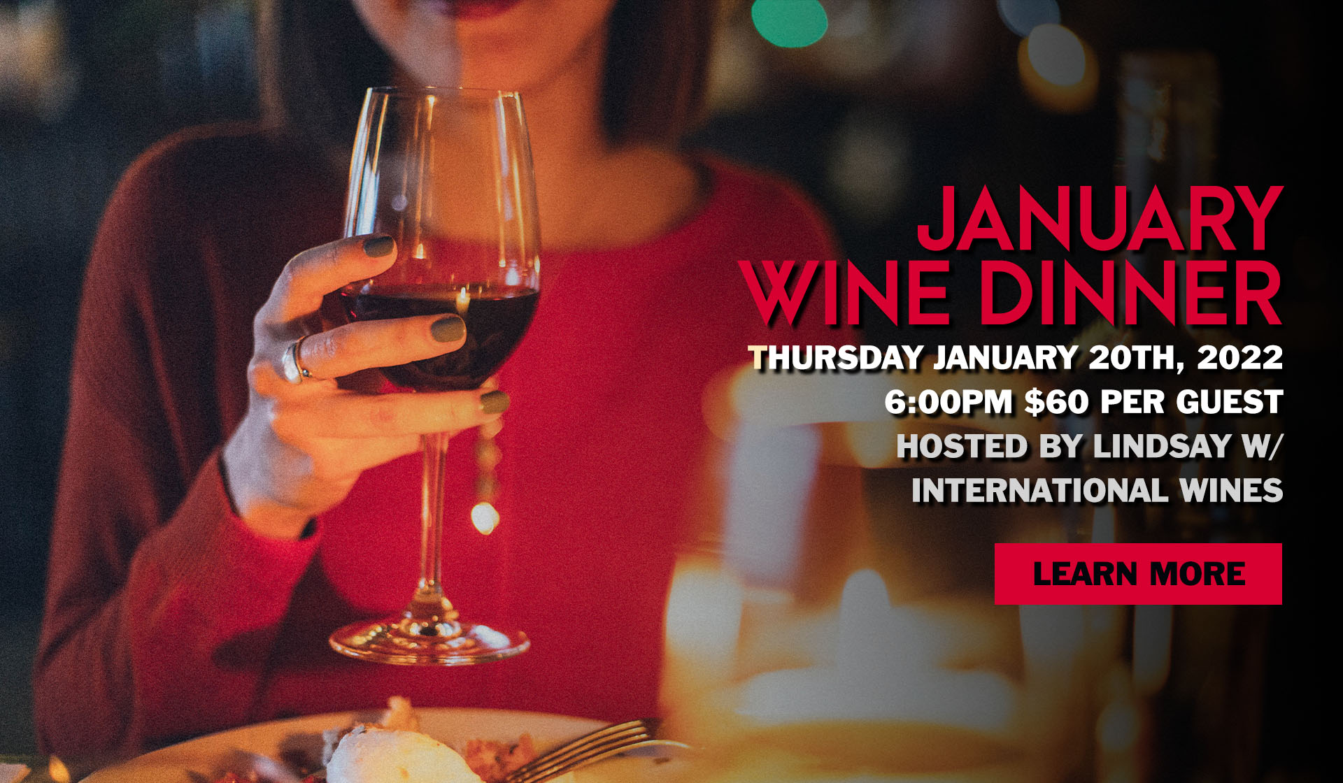 View the menu for Villaggio's January Wine Dinner